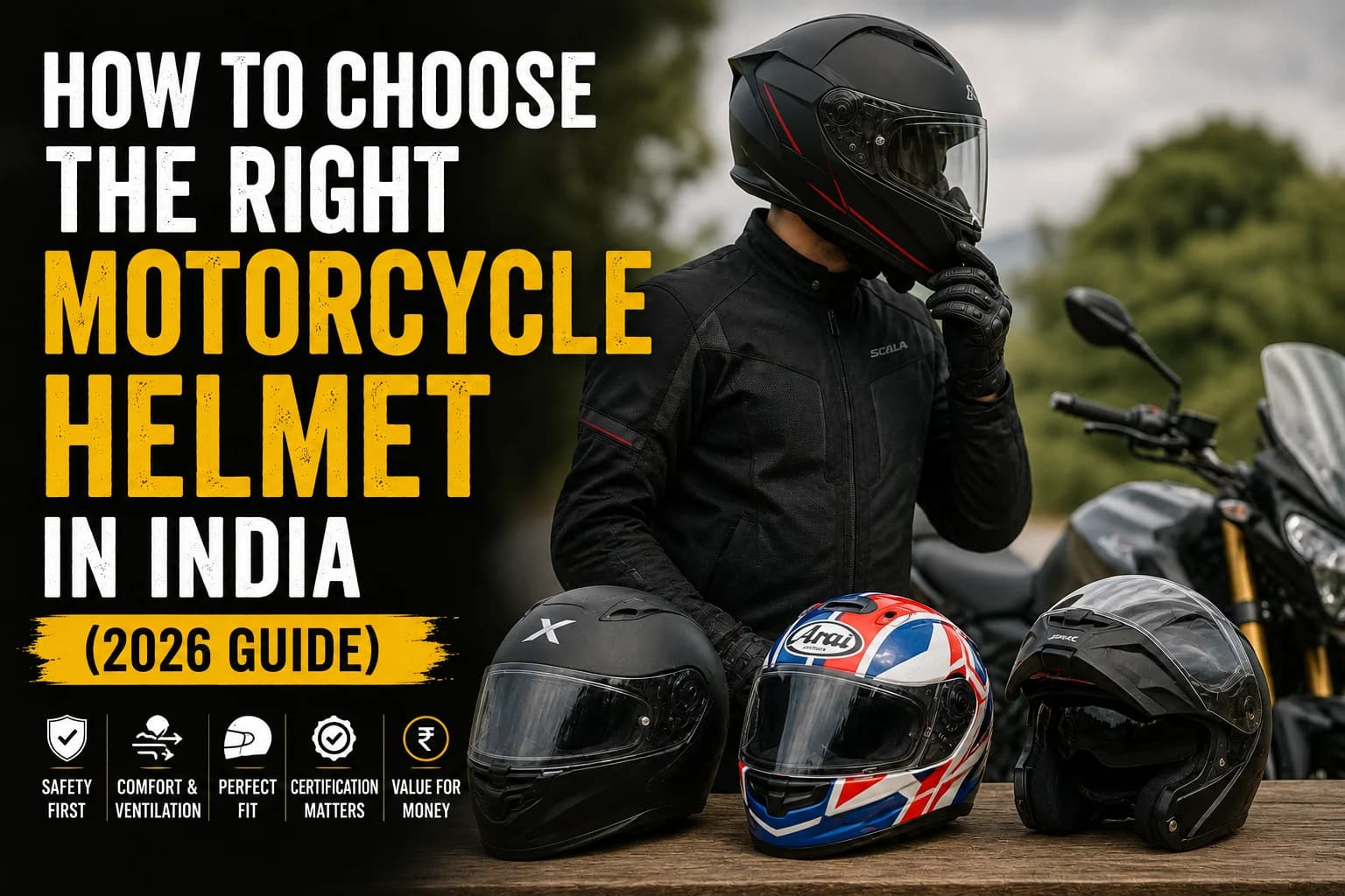 How to Choose the Right Motorcycle Helmet in India (2026 Guide)